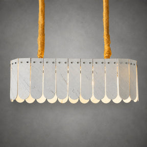 Modern Layered Luxury stone Linear Chandelier
