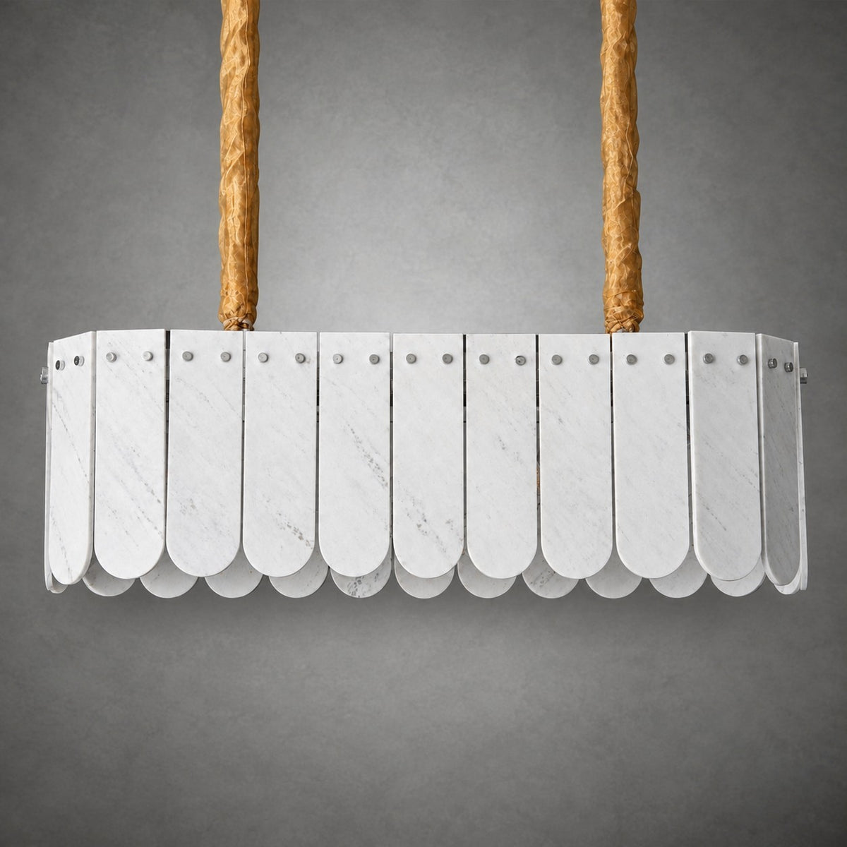 Modern Layered Luxury stone Linear Chandelier