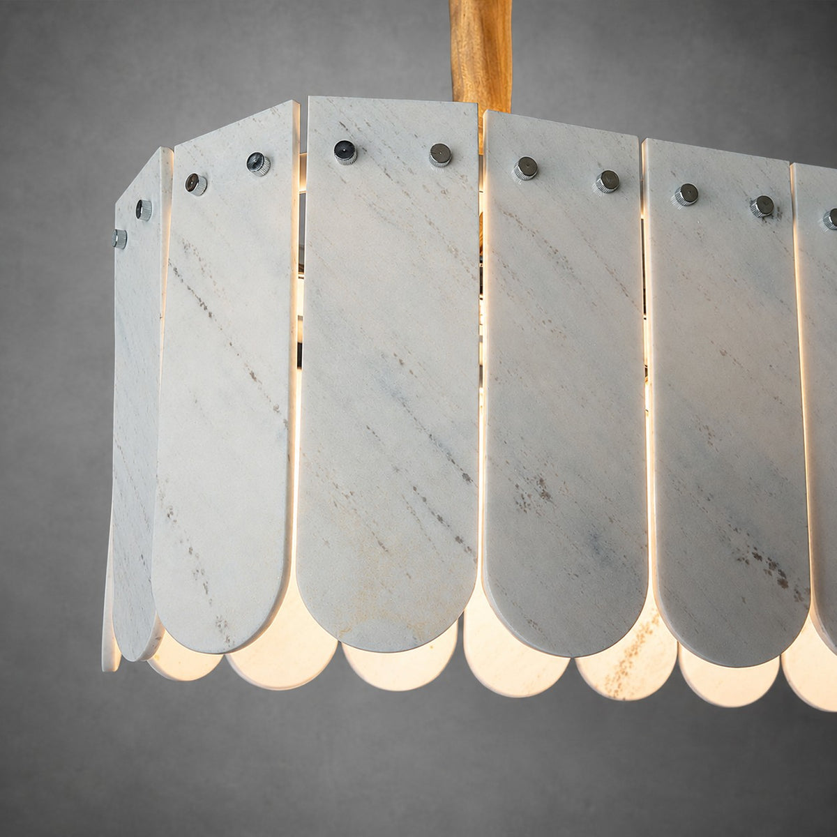 Modern Layered Luxury stone Linear Chandelier
