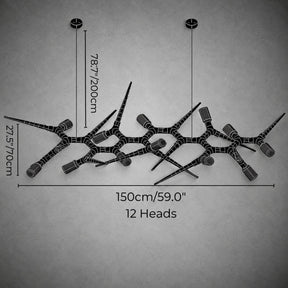 Pendant Light  Modern LED Chandelier Adjustable Iron Dimmable 10-45 Bulbs