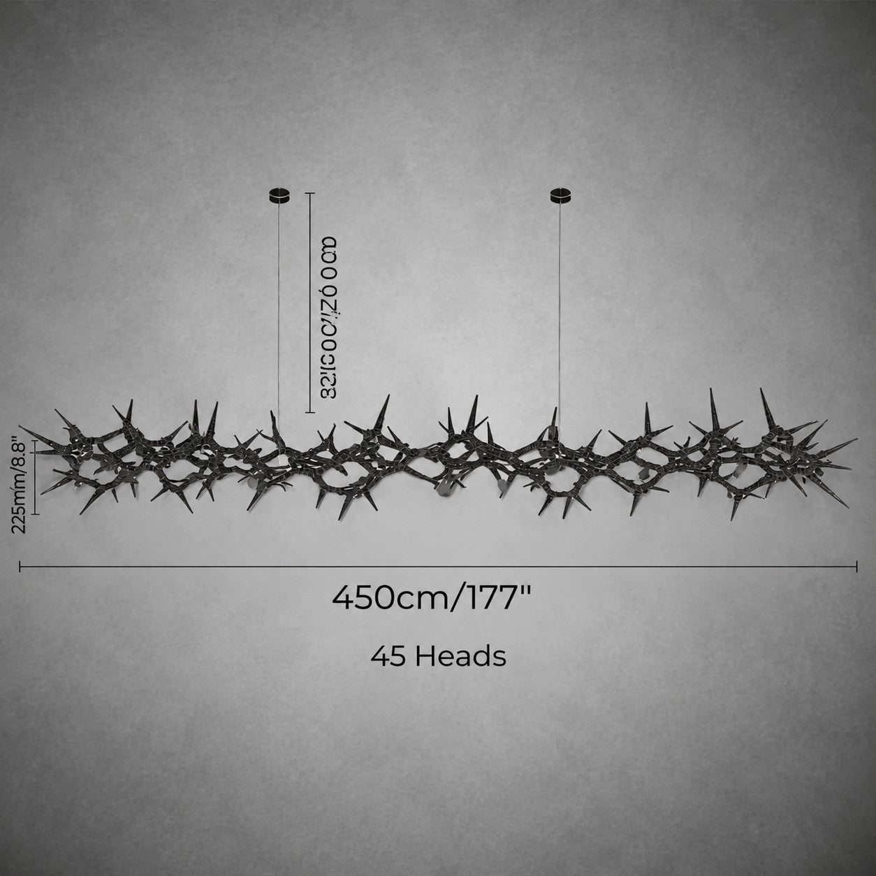 Pendant Light  Modern LED Chandelier Adjustable Iron Dimmable 10-45 Bulbs