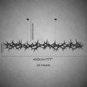 Pendant Light  Modern LED Chandelier Adjustable Iron Dimmable 10-45 Bulbs
