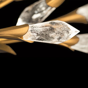 Modern Linear/Round Floral Branches Crystal Chandelier