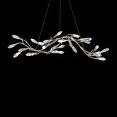 Modern Linear/Round Floral Branches Crystal Chandelier-Merlin Lamps-Linear/L56.3"*W15.5"*H11.9"(L143cm*W39.4cm*H30.2cm)-Antique Silver-merlinlamps