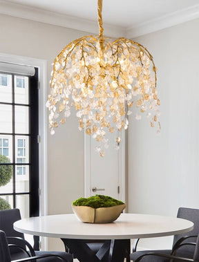 Modern Luxury Leaf Branch Glass Chandelier for Living/Dining Room/Bedroom