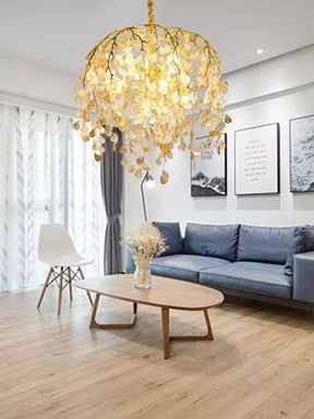 Modern Luxury Leaf Branch Glass Chandelier for Living/Dining Room/Bedroom