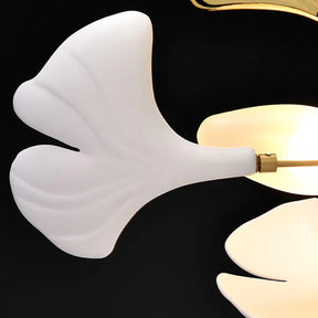 Modern Luxury Linear Ginkgo Ceramic Chandelier for Dining Room/Kitchen Island