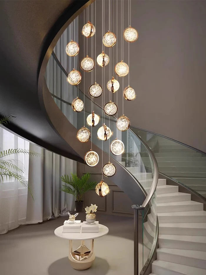 Modern Luxury Long Chandelier for Loft and Villa Spaces