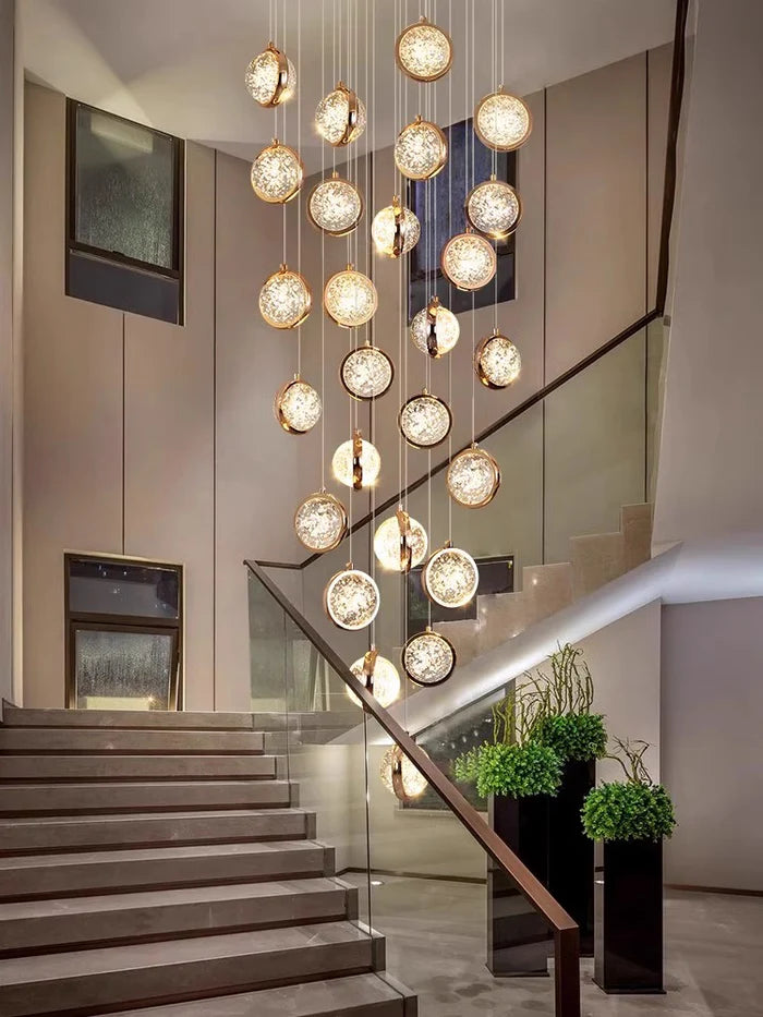 Modern Luxury Long Chandelier for Loft and Villa Spaces