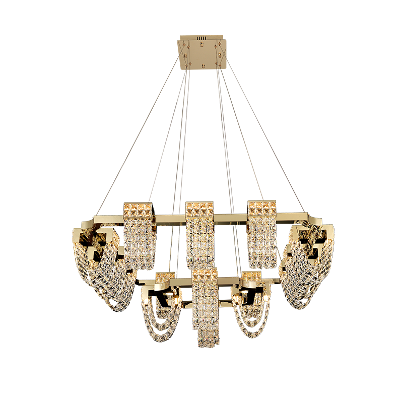 Modern Luxury Newly Crystal Chandelier in Champagne Gold