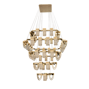 Modern Luxury Newly Crystal Chandelier in Champagne Gold