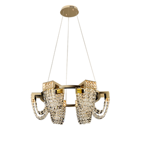 Modern Luxury Newly Crystal Chandelier in Champagne Gold