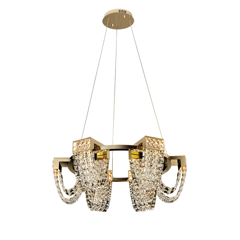 Modern Luxury Newly Crystal Chandelier in Champagne Gold