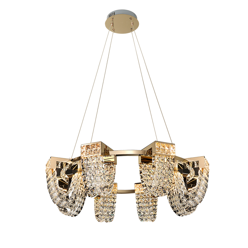 Modern Luxury Newly Crystal Chandelier in Champagne Gold