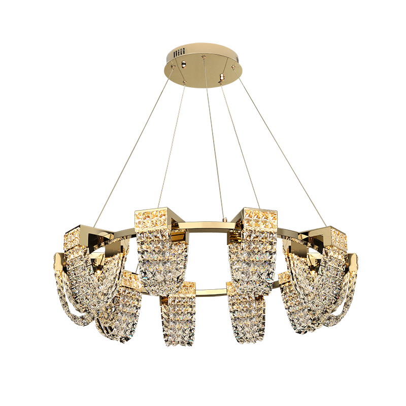 Modern Luxury Newly Crystal Chandelier in Champagne Gold