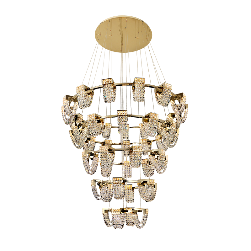 Modern Luxury Newly Crystal Chandelier in Champagne Gold