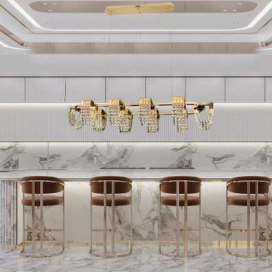 Modern Luxury Newly Crystal Chandelier in Champagne Gold