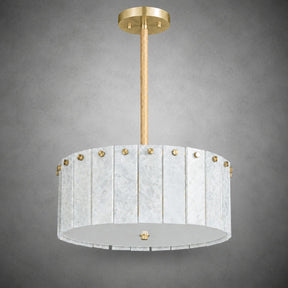 Modern Luxury stone Drum Chandelier