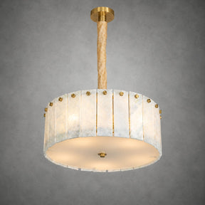 Modern Luxury stone Drum Chandelier