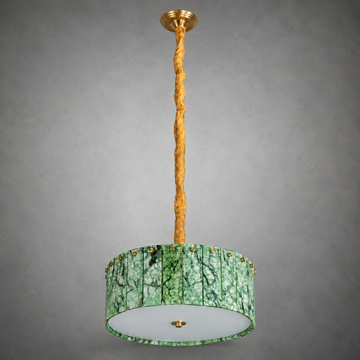 Modern Luxury stone Drum Chandelier
