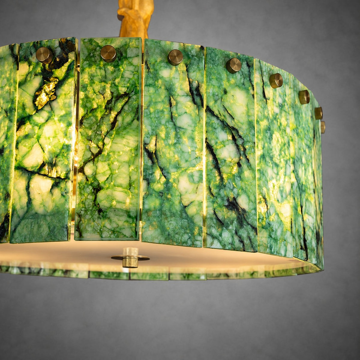 Modern Luxury stone Drum Chandelier