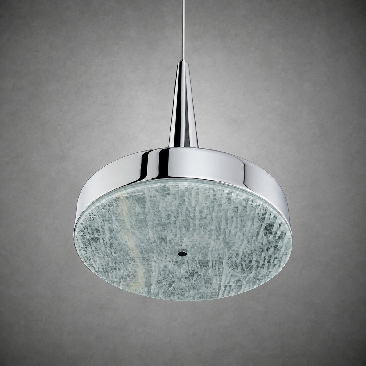 Modern Luxury Stone LED Disc Pendant Chandelier