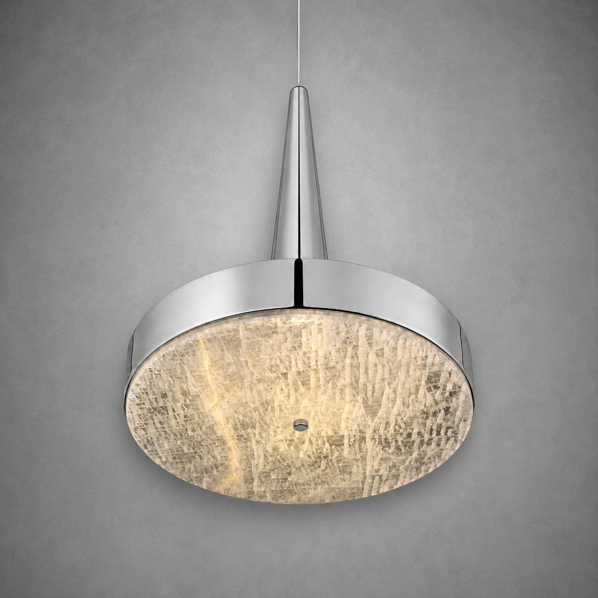 Modern Luxury Stone LED Disc Pendant Chandelier