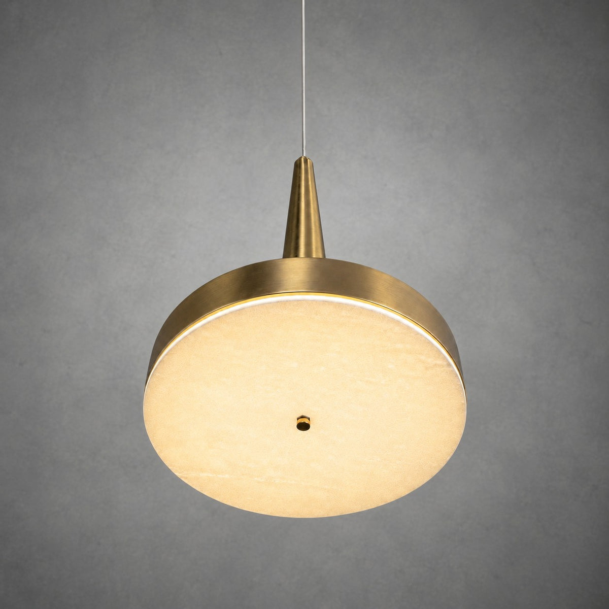 Modern Luxury Stone LED Disc Pendant Chandelier