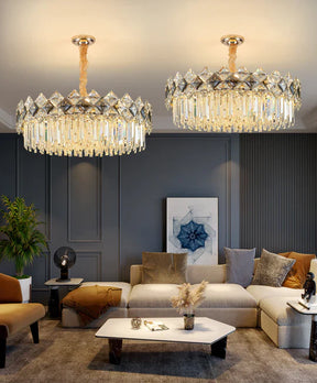 Modern Luxury Tiered Transparent Crystal Chandelier Suit for Living/Dining Room/Bedroom, art designer, round,oval