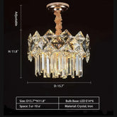 Modern Luxury Tiered Transparent Crystal Chandelier Suit for Living/Dining Room/Bedroom, art designer, round,oval