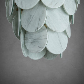 Modern Pearl Mist Gray Luxury stone Petal Chandelier
