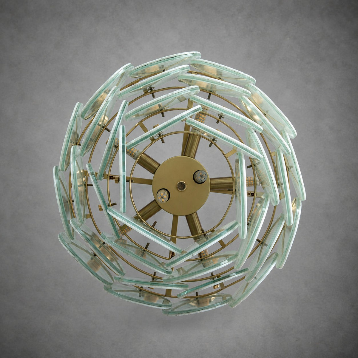 Modern Pearl Mist Gray Luxury stone Petal Chandelier