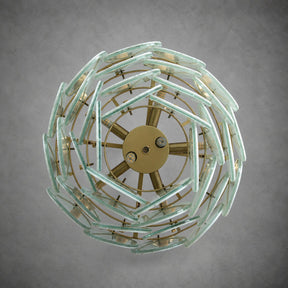 Modern Pearl Mist Gray Luxury stone Petal Chandelier