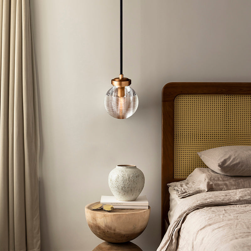 Modern Pearl Shape Glass Pendant Light, Kitchen Island Pendant Lamp