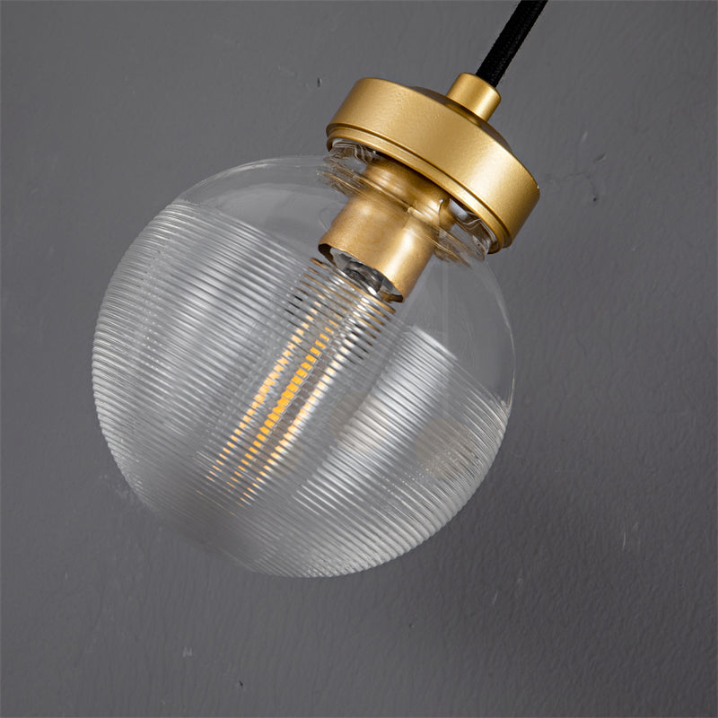 Modern Pearl Shape Glass Wall Sconce 15", Bedroom Wall Lamp Fixture