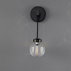Modern Pearl Shape Glass Wall Sconce 15", Bedroom Wall Lamp Fixture
