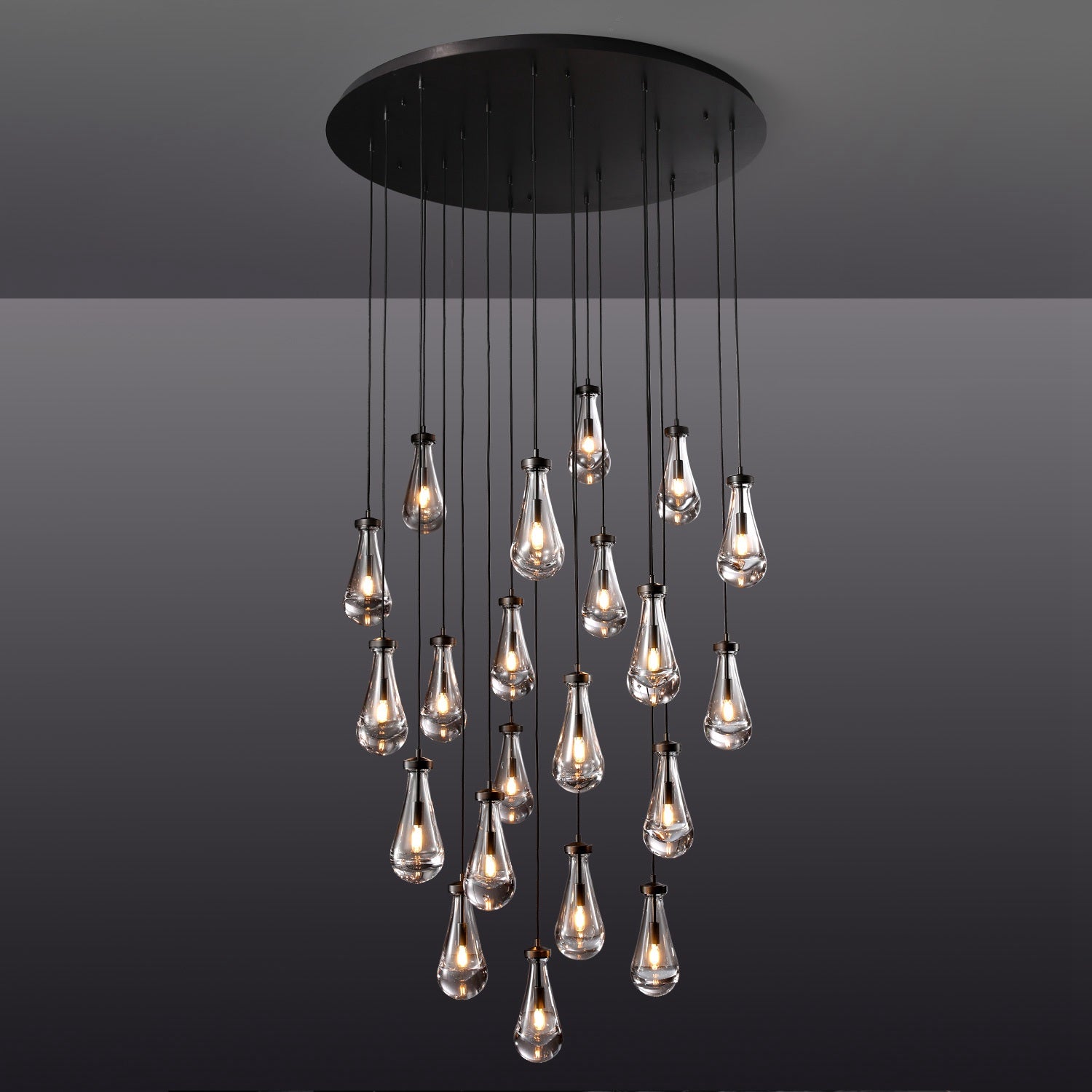 Modern Raindrop Chandelier D47" 21-Lights