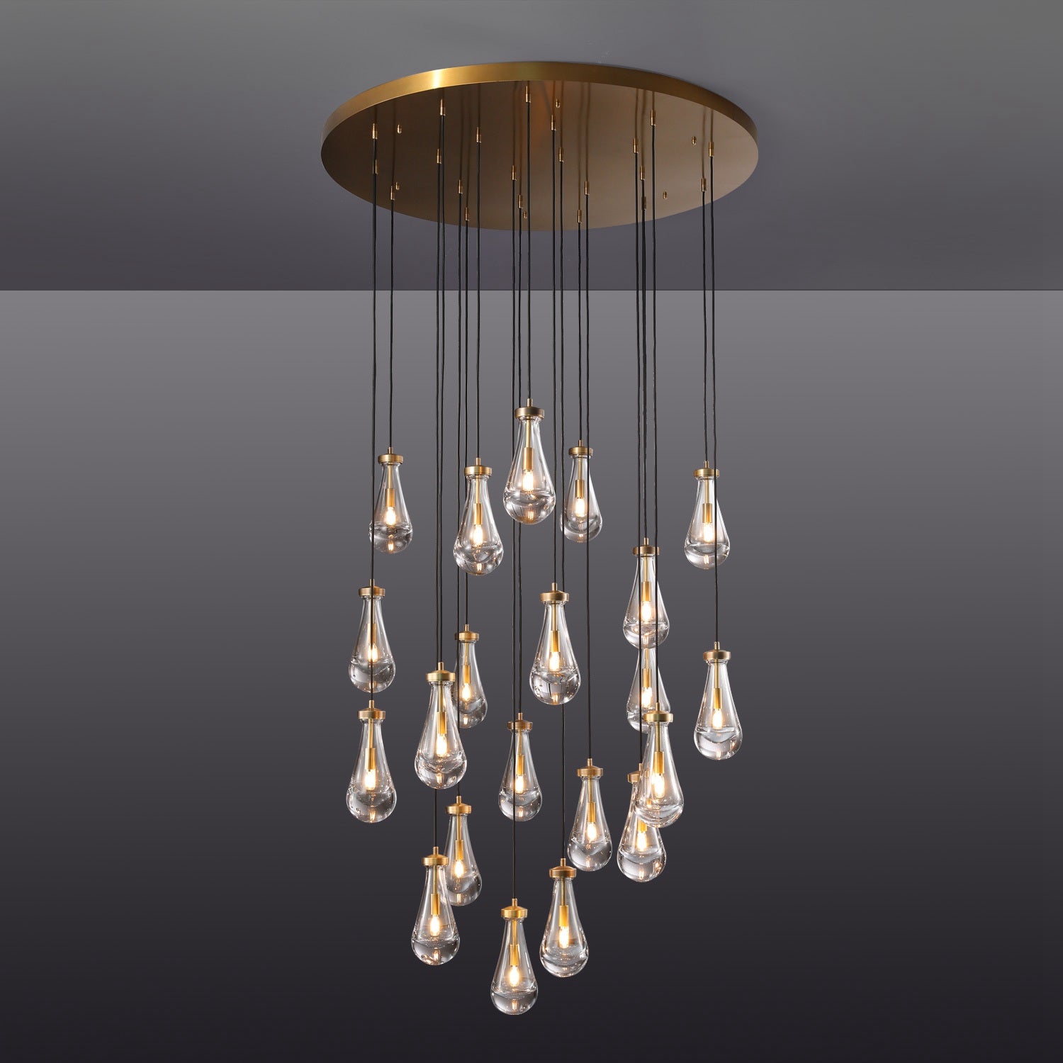 Modern Raindrop Chandelier D47" 21-Lights