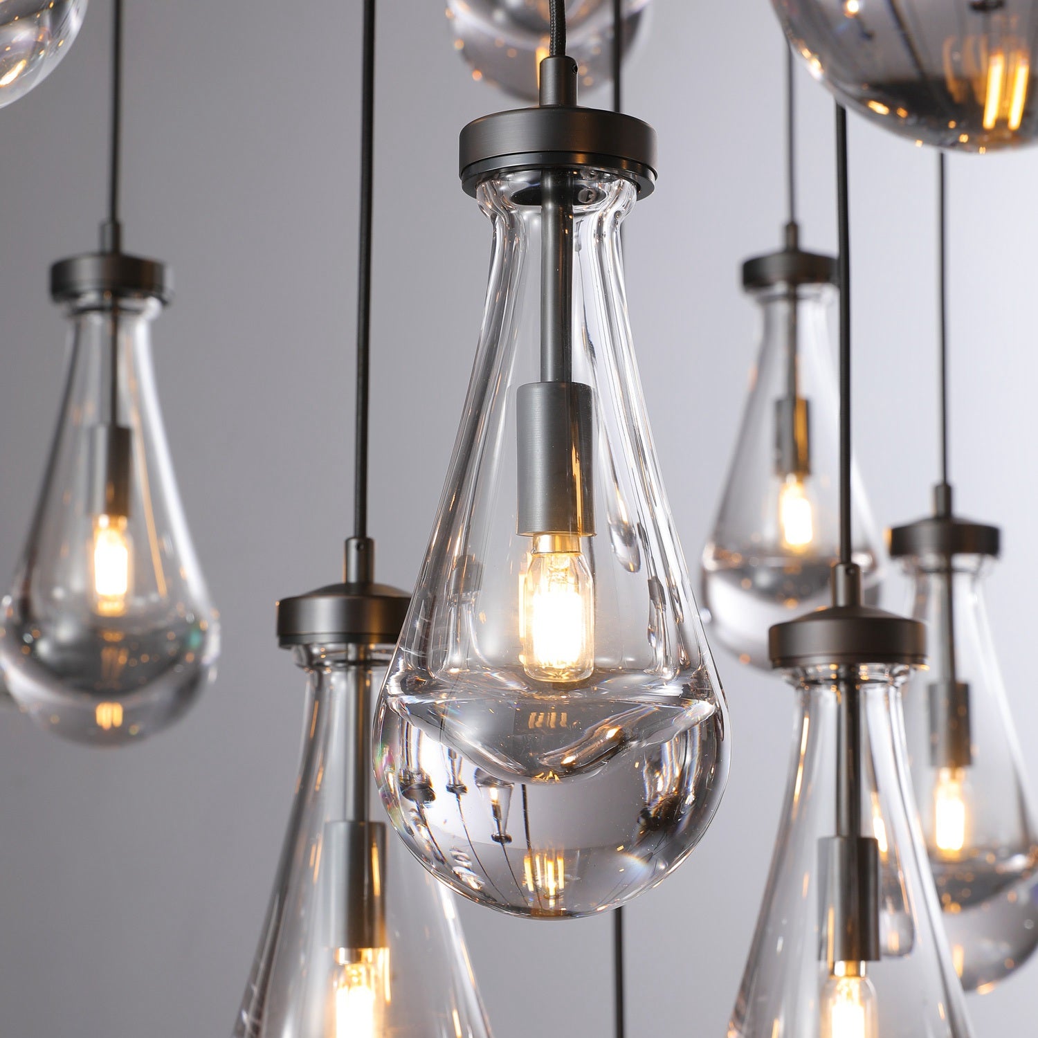Modern Raindrop Chandelier D60" 31-Lights