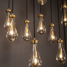 Modern Raindrop Chandelier D60" 31-Lights
