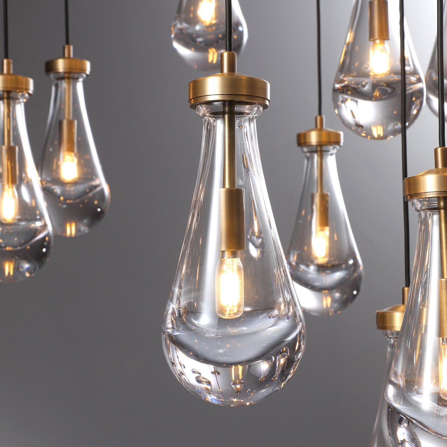 Modern Raindrop Chandelier D60" 31-Lights