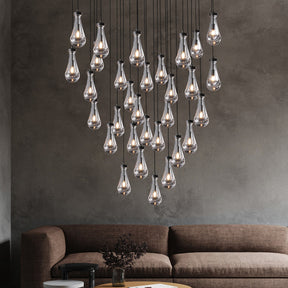 Modern Raindrop Chandelier D60" 31-Lights
