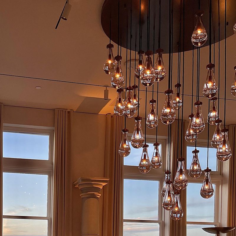Modern Raindrop Chandelier D60" 31-Lights
