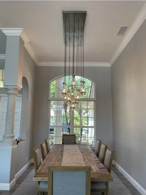 Modern Raindrop Chandelier Rectangle For Dinning Room Kitchen Island