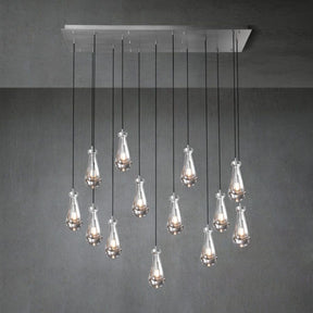 Modern Raindrop Chandelier Rectangle For Dinning Room Kitchen Island