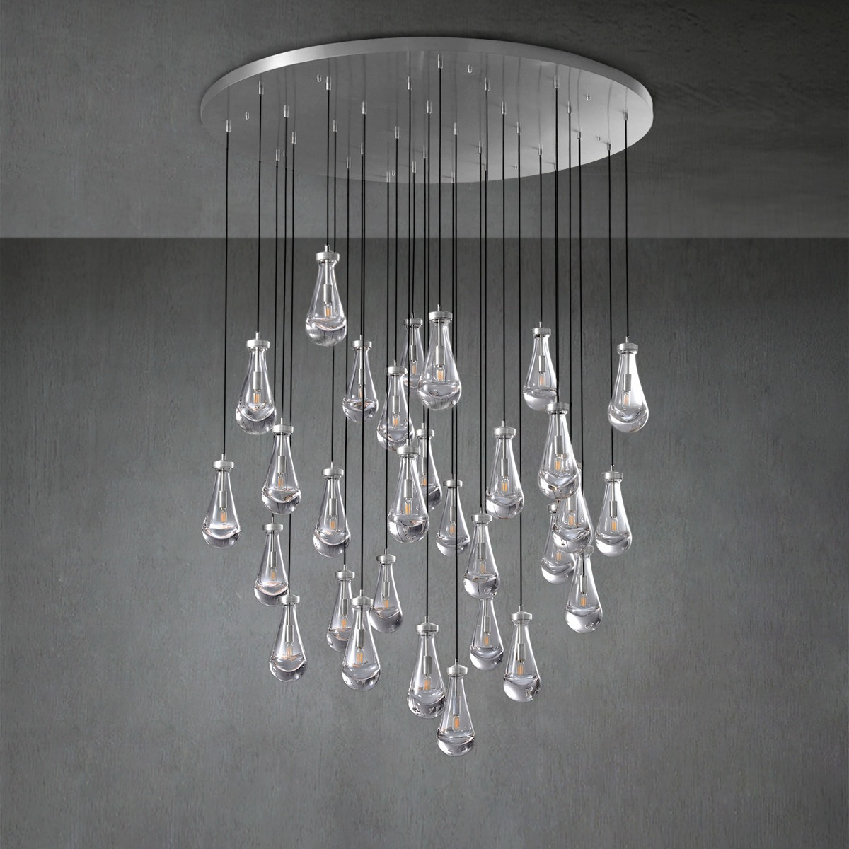 Modern Raindrop Chandelier Round / Rectangle For Living Room Dining Room