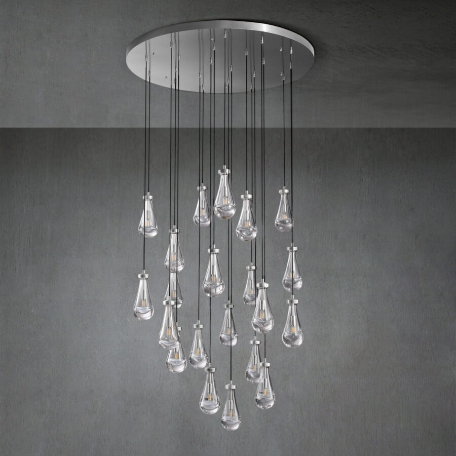 Modern Raindrop Chandelier Round / Rectangle For Living Room Dining Room