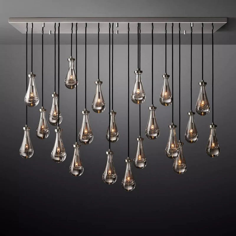 Modern Raindrop Chandelier Round / Rectangle For Living Room Dining Room