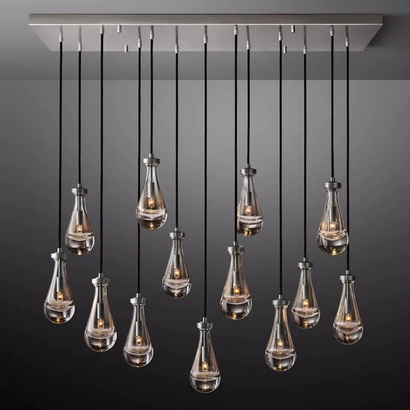 Modern Raindrop Chandelier Round / Rectangle For Living Room Dining Room