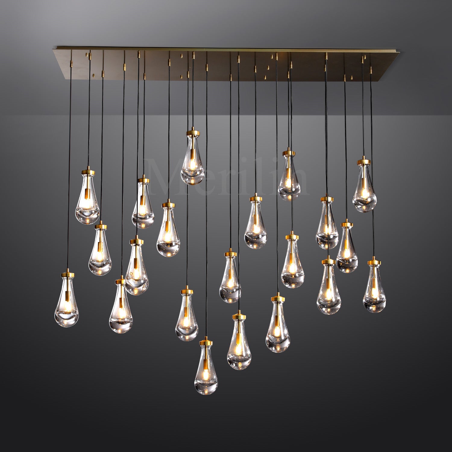 Modern Raindrop Chandelier Round / Rectangle For Living Room Dining Room